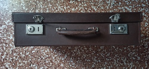 Valigia cartone rigido marrone - cartone,