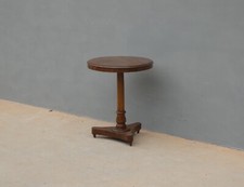 Tavolino tondo d'appoggio in mogano, fine '800 - diam.57,5 cm!