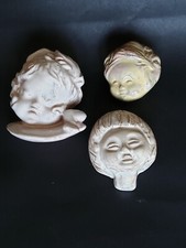 N. 3 Testine Ceramica Faenza Matteucci Vassura Imola Deruta