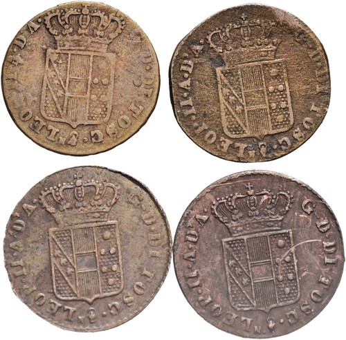 Lotto monete 1 quattrino - da,