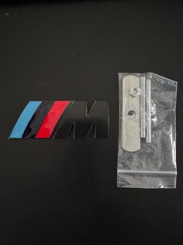 Logo metallo nero bmw m - logo,
