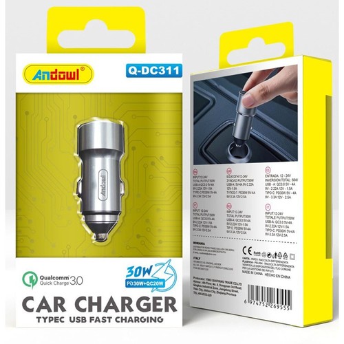 Caricabatterie auto 30w porta - caricabatterie,
