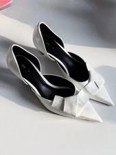 Zara Tacco Basso Scarpe Kitten