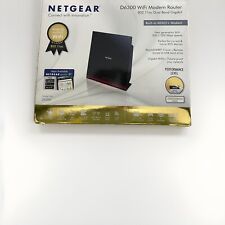 NETGEAR D6300 Dual Band Wireless 1600Mbps Gigabit ADSL 2+ WITH PSU #BOX60