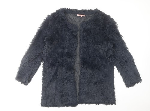 Pelliccia sintetica nera donna