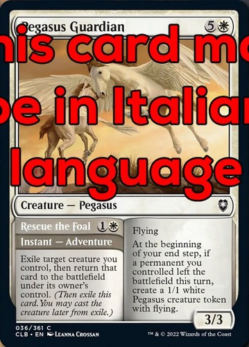 Mtg pegasus guardian foil exc - pegasus,