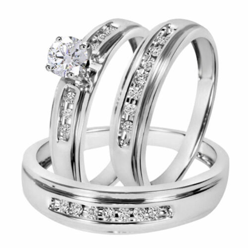 Set anelli trio matrimonio - anelli,