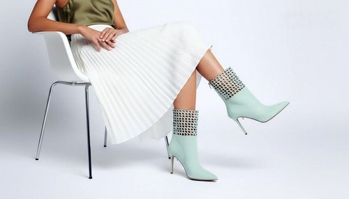 Stivaletti con tacco pelle - con,