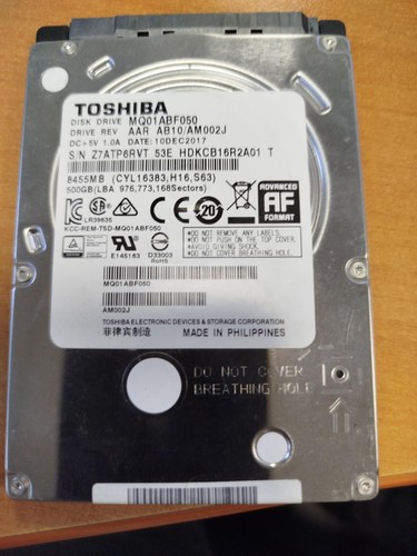 Hard disk toshiba 500gb - disk,