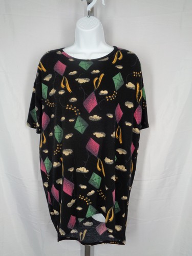 Top tunica lularoe irma nero - top,