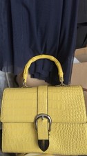 Borsa mano pelle giallo - borsa, in