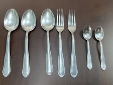 POSATE IN ACCIAIO INOX VINTAGE ANNI '60 3 CUCCHIAI 2 FORCHETTE E 2 CUCCHIAINI