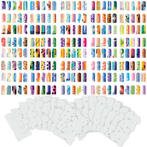 Set 320 aerografi nail art - aerografi,