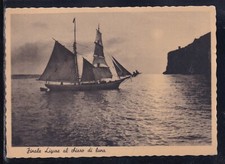 Cartolina Finale Ligure al Chiaro di Luna BARCA GB828