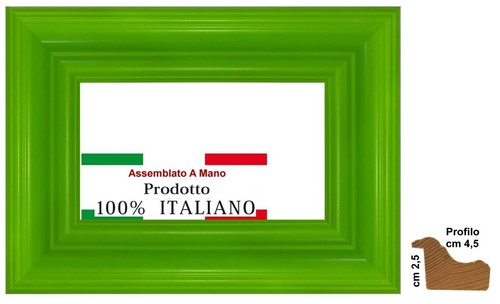 Cornice legno verde - cornice,
