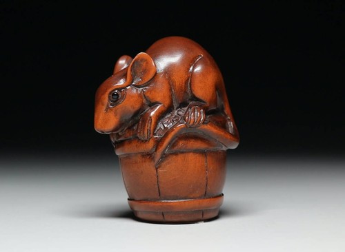Antico topo giapponese - , netsuke