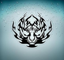 Sticker adesivo adesivi tuning auto moto bomb jdm tigre leone tribali tribal r2