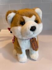 Akita Inu cane giapponese BUKEMARU peluche taglia M altezza 8,75" (22 cm) NUOVO