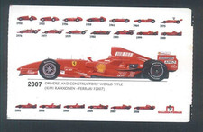 Biglietto Museo Galleria Ferrari F2007 Kimi Raikkonen 2007 Come Nuovo ▓