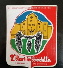 STICKER VINTAGE "2° BARI IN BICICLETTA" ANNI '70