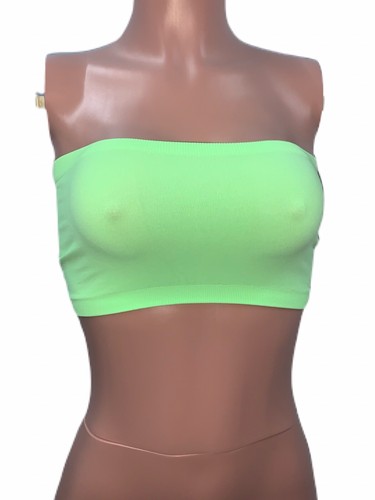 Neon green bandeau - neon, bra