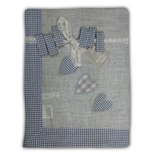 TOVAGLIA COPRITAVOLO TIROLESE MAGGIE CUORE BEIGE CON PORTATOVAGLIOLI