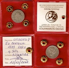 50 Centesimi 1889 Roma - Regno d' Italia Umbero I ( 1878 - 1900 ) Argento