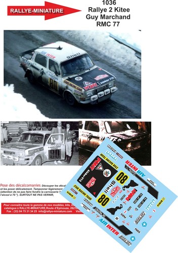 Decals ref 1036 simca - ref,