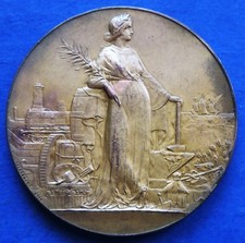 MEDAILLE 2.e EXPOSITION INTERNATIONALE D'ÉCONOMIE DOMESTIQUE PARIS 1907 MASSONET