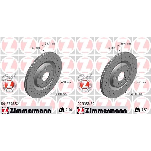 Zimmermann sport dischi - 2x,