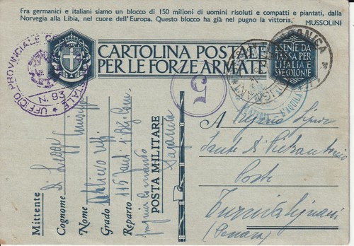 Posta militare 115 - posta, militare-115°regg