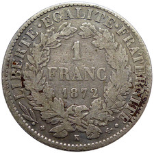 1 Franc CÉRÈS 1872 K