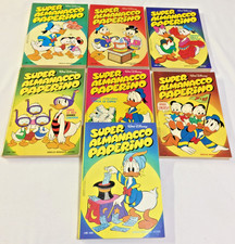 LOTTO DI 7 SUPER ALMANACCO  PAPERINO 1^ SERIE NUMERI 2/5/6/7/8/9/10 + OMAGGIO