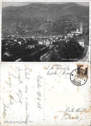 Cartolina edolo panorama - edolo.,