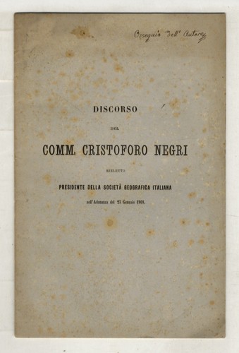 Discorso del comm - ., cristoforo