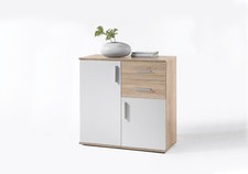 Comò a 2 ante e 2 cassetti BEA in legno laminato, LAP 80x82x35 cm