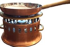 FORNELLO FLAMBE AD ALCOOL IN RAME CON PADELLA RAME ANTIADERENTE NUOVI MAI USATI