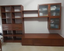 mobile porta tv e libreria in legno 