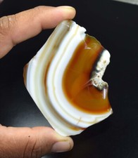 Pietra lapidaria sciolta fetta grezza fetta grezza arancione 100% naturale 24...