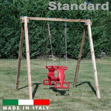 SAVINOUTDOOR Altalena in legno Standard con n.1 sedile duo per bambini Giardino