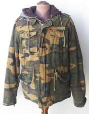 Giaccone mimetico woodland tipo militare vintage interno staccabile tg. XL