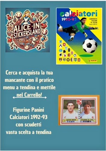 Panini calciatori 1992/93