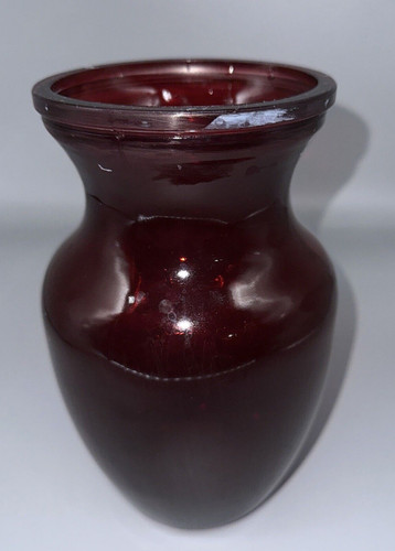 Vaso vintage vetro - vaso, rosso