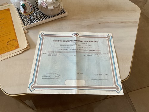 Certificato azionario 000 - azionario, 1.000