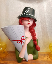 SCULTURA BUSTO DONNA CON