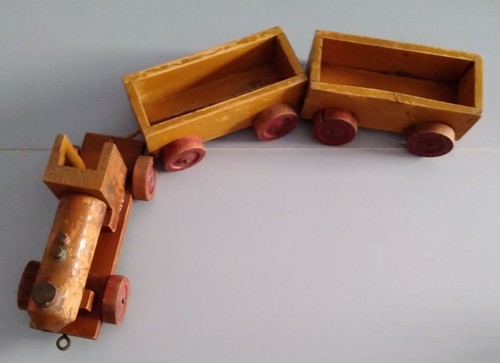 Trenino legno vintage - trenino, vintage-