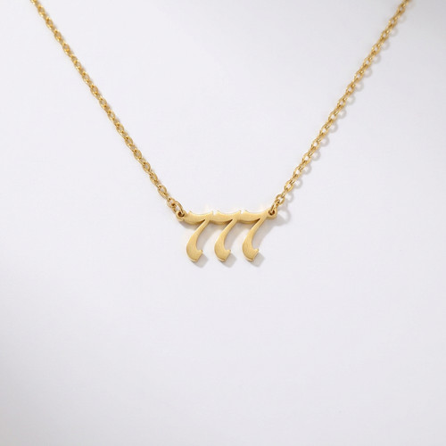 Collana numero angelo 777 oro