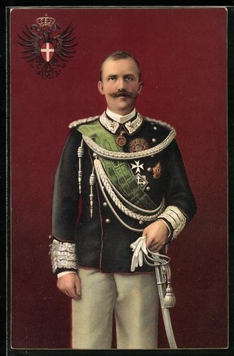 Cartolina ré italia il - il, d'italia,