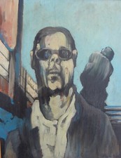 Liberio REGGIANI (Nizza 1931) Persone all'uscita della metropolitana 45x35 1970