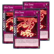 3x RED ZONE • (Zona Rossa) • Comune • SDCK EN033 • 1Ed • Yugioh! • ANDYCARDS